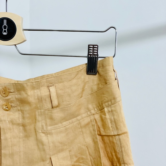 High Waisted Linen Pants in Dulce de Leche - Picture 15 of 16